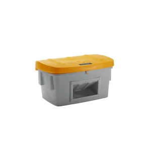 eurokraft pro Recipiente universal e para material a granel , com abertura de remoção, 400 l, tampa laranja, Recipiente universal e para material a