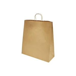 ratioform Papiertragetasche Toptwist, klassisch, braun, LxBxH 400 x 160 x 450 mm, VE 150 Stk, ab 10 VE