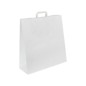 ratioform Papiertragetasche, weiß, LxBxH 450 x 170 x 480 mm, 100 g/m², VE 200 Stk, ab 10 VE