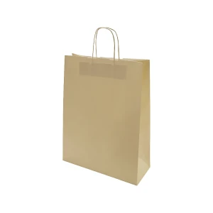 ratioform Papiertragetasche FRESH, sand, LxBxH 320 x 130 x 425 mm, 100 g/m², VE 250 Stk, ab 10 VE