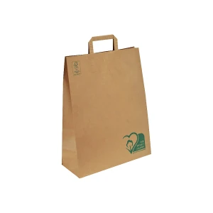 ratioform terra Papiertragetasche, recyceltes Papier, braun, VE 250 Stk, LxBxH 320 x 140 x 420 mm, 80 g/m², ab 10 VE