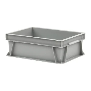 Euro-Stapelbehälter, Volumen 13 l, LxBxH 400 x 300 x 145 mm, PP, grau kaiserkraft