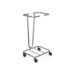 kaiserkraft Suporte para sacos do lixo sem tampa, para volumes 1 x 120 l, chassi rolante, aço inoxidável, Suporte para sacos do lixo sem tampa, para