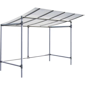 PROCITY Abrigo para bicicletas ECO , modelo básico sem revestimento, largura 2453 mm, prateado, Abrigo para bicicletas ECO, modelo básico sem