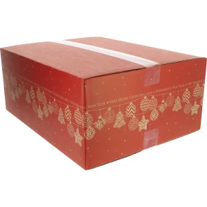 ratioform terra Versandkarton Motiv Garland, VE 15 Stk, Innenmaße 390 x 290 x 126 mm, rot, ab 2 VE