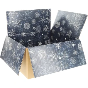 ratioform Wellpapp-Faltkarton mit Innendruck Christmas, Hochglanz, Innenmaße 350 x 315 x 170 mm, VE 20 Stk