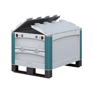 BITO Recipiente para cargas pesadas SL , com tampa de remoção no lado frontal e tampa, CxLxA 800 x 600 x 741 mm, Recipiente para cargas pesadas SL,