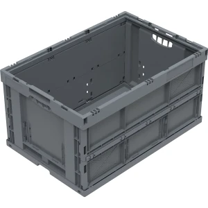kaiserkraft Caixa dobrável em regenerado reciclado, sem tampa, volume 61 l, Caixa dobrável em regenerado reciclado, sem tampa, volume 61 l. Até 100%