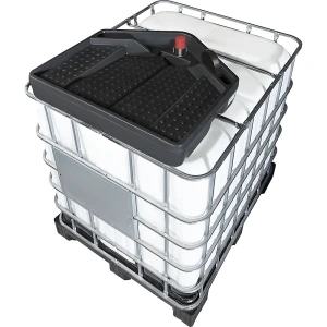 kaiserkraft Funil para IBC M, em PE, volume 15 l, condutor de eletricidade estática, orifício de escoamento com ligação de 2'', Funil para IBC M, em