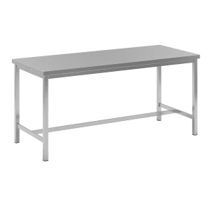 eurokraft basic Edelstahl-Arbeitstisch, 1 Mittelstrebe, Breite 1800 mm