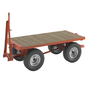 Schlepperanhänger, 4-Rad-Achsschenkel-Lenkung, Tragfähigkeit 5 t, Ladefläche 2,0 x 1,0 m, Luftreifen kaiserkraft