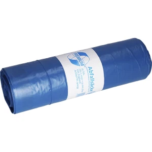 Zugband-Abfallsäcke, LDPE, 120 l, 50 µm, BxL 720 x 1000 mm, VE 250 Stk, blau kaiserkraft
