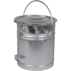 kaiserkraft Balde com tampa de dobradiça, em chapa de aço, capacidade 20 l, A x Ø 340 x 280 mm, a partir de 1 unid., Balde com tampa de dobradiça, em