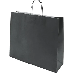 ratioform Papiertragetasche FRESH, schwarz, LxBxH 370 x 420 x 130 mm, 110 g/m², VE 150 Stk, ab 5 VE