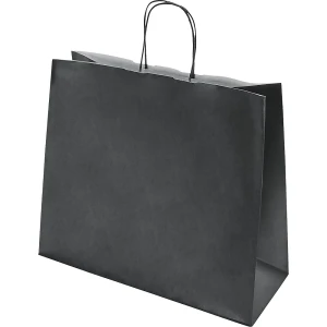 ratioform Papiertragetasche FRESH, schwarz, LxBxH 280 x 320 x 130 mm, 100 g/m², VE 250 Stk
