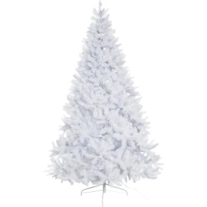 kaiserkraft Pinheiro artificial com LED, branco, suporte incluído, altura 1800 mm, com 350 LED, Pinheiro artificial com LED, branco, suporte incluído,
