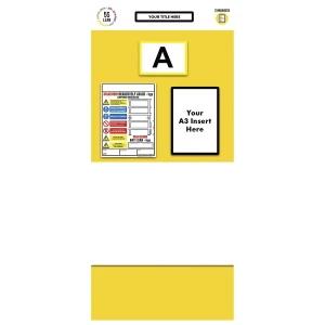 kaiserkraft Quadro de informação para estante com marcação individual, quadro branco, AxL 2000 x 900 mm, amarelo, Quadro de informação para estante