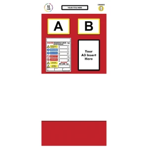 Regal-Infoboard Doppelmarkierung, Whiteboard, HxB 2000 x 900 mm, rot kaiserkraft
