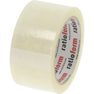 ratioform PP-Packband, Materialstärke 45 µm, transparent, Bandbreite 50 mm, Palette mit VE 1980 Stk