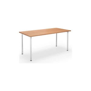 kaiserkraft Mesa multiusos DUO-C, tampo reto, AxP 700 - 800 x 800 mm, largura 1600 mm, faia, branco, Mesa multiusos DUO-C, tampo reto, AxP 700 - 800 x