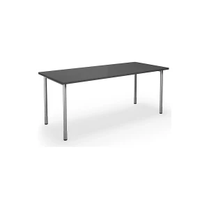 Mehrzwecktisch DUO-C, gerade Platte, HxT 700 - 800 x 800 mm, Breite 1800 mm, dunkelgrau, silber kaiserkraft