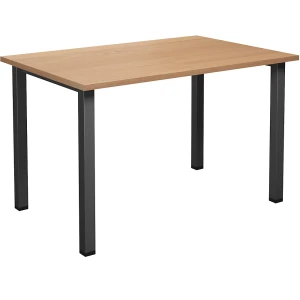 kaiserkraft Mesa multiusos DUO-U, tampo reto, profundidade 800 mm, largura 1200 mm, faia, preto, Mesa multiusos DUO-U, tampo reto, profundidade 800