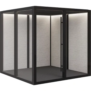 kaiserkraft Cabine de reunião Zen Pod Essentials, AxLxP 2310 x 2320 x 2320 mm, Large, têxtil/alumínio/vidro, Cabine de reunião Zen Pod Essentials,