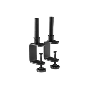 kaiserkraft Grampo para divisória acústica de mesa Softline, embalagem de 2 unid., preto, 60 mm, Grampo para divisória acústica de mesa Softline,