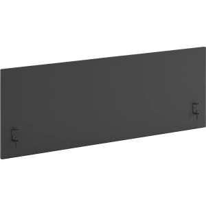 kaiserkraft Divisória acústica de mesa standard com cantos retos, altura 650 mm, têxtil, largura 1800 mm, preto, Divisória acústica de mesa standard