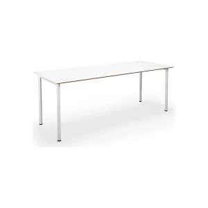 Mehrzwecktisch DUO-C Trend, gerade Platte, Tiefe 800 mm, Breite 2000 mm, weiß / weiß kaiserkraft