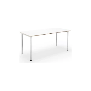 Mehrzwecktisch DUO-C Trend, gerade Platte, abgerundete Ecken, Tiefe 800 mm, Breite 1400 mm, weiß, weiß kaiserkraft