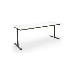 Mehrzwecktisch DUO-T Trend, gerade Platte, Tiefe 800 mm, Breite 1800 mm, weiß / schwarz kaiserkraft
