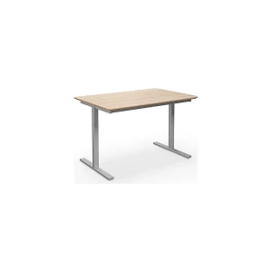 Mehrzwecktisch DUO-T Trend, gerade Platte, abgerundete Ecken, Tiefe 800 mm, Breite 1200 mm, Eiche, silber kaiserkraft