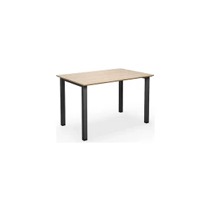 Mehrzwecktisch DUO-U Trend, gerade Platte, Tiefe 800 mm, Breite 1200 mm, Eiche, schwarz kaiserkraft