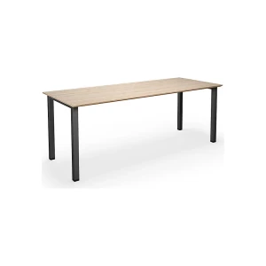 kaiserkraft Mesa multiusos DUO-U Trend, tampo reto, profundidade 800 mm, largura 1800 mm, carvalho, preto, Mesa multiusos DUO-U Trend, tampo reto,