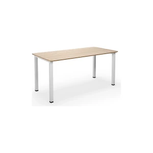 Mehrzwecktisch DUO-U Trend, gerade Platte, abgerundete Ecken, Tiefe 800 mm, Breite 1600 mm, Eiche, weiß kaiserkraft