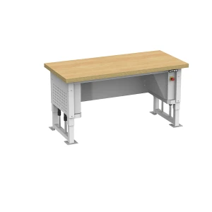 Schwerlasttisch, elektrisch höhenverstellbar, Plattenbreite 1685 mm, Flächentraglast 1000 kg, lichtgrau RAL 7035 kaiserkraft