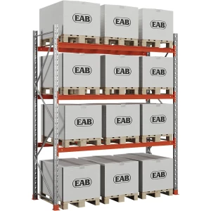 Palettenregal Space, verzinkt/orange, HxBxT 3500 x 2930 x 1100 mm, Fachlast 1650 kg, Grundregal kaiserkraft