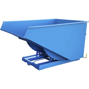 kaiserkraft Recipiente basculante para cargas pesadas, capacidade de carga 2500 kg, azul, capacidade 2 m³, Recipiente basculante para cargas pesadas,