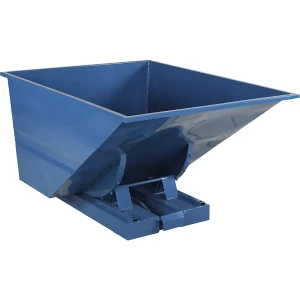 kaiserkraft Recipiente basculante para mercadorias leves, capacidade de carga 600 kg, azul de sinalização RAL 5005, capacidade 0,9 m³, Recipiente