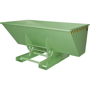 eurokraft pro Recipiente basculante AK , capacidade 1,5 m³, verde reseda, Recipiente basculante AK, capacidade 1,5 m³, verde reseda. Com sistema de