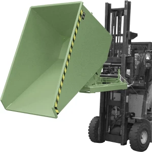 eurokraft pro Spänebehälter EXPO-E, Volumen 1,2 m³, resedagrün