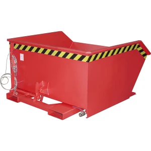 eurokraft pro Spänebehälter GU-E, Volumen 0,75 m³, feuerrot