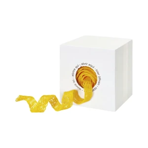 ratioform POLY-NET® Schutznetz im Spendekarton, Rollenlänge 25 m, dickfädig, gelb, für Ø 25 - 50 mm, ab 20 Stk