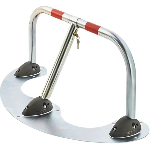 Mottez Parkplatzsperre, zum Annageln, mit Zylinderschloss, BxH 460 x 430 mm