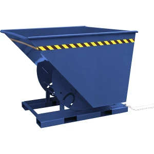 Eichinger Kippbehälter, in hoher Bauhöhe, Volumen 1000 l, enzianblau RAL 5010