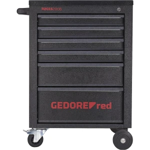 GEDORE Werkstattwagen MECHANIC, befüllt, 6 Schubladen, 129 Teile, schwarz, HxBxT 910 x 628 x 418 mm