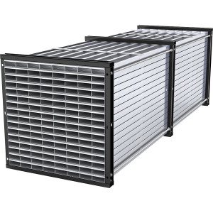 eurokraft pro Wabenregal, HxBxT 1000 x 1000 x 3000 mm, 128 Wannen, 8 x 16 Fächer