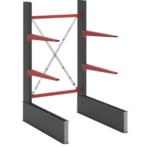 Kragarmregal Attillo schwer, einseitig, HxB 2000 x 1000 mm, Kragarm 1000 mm, Grundregal kaiserkraft
