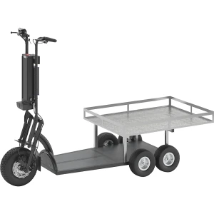Elektro Transportroller XXL PRO, 5 Räder, mit Ablage, schwarz kaiserkraft